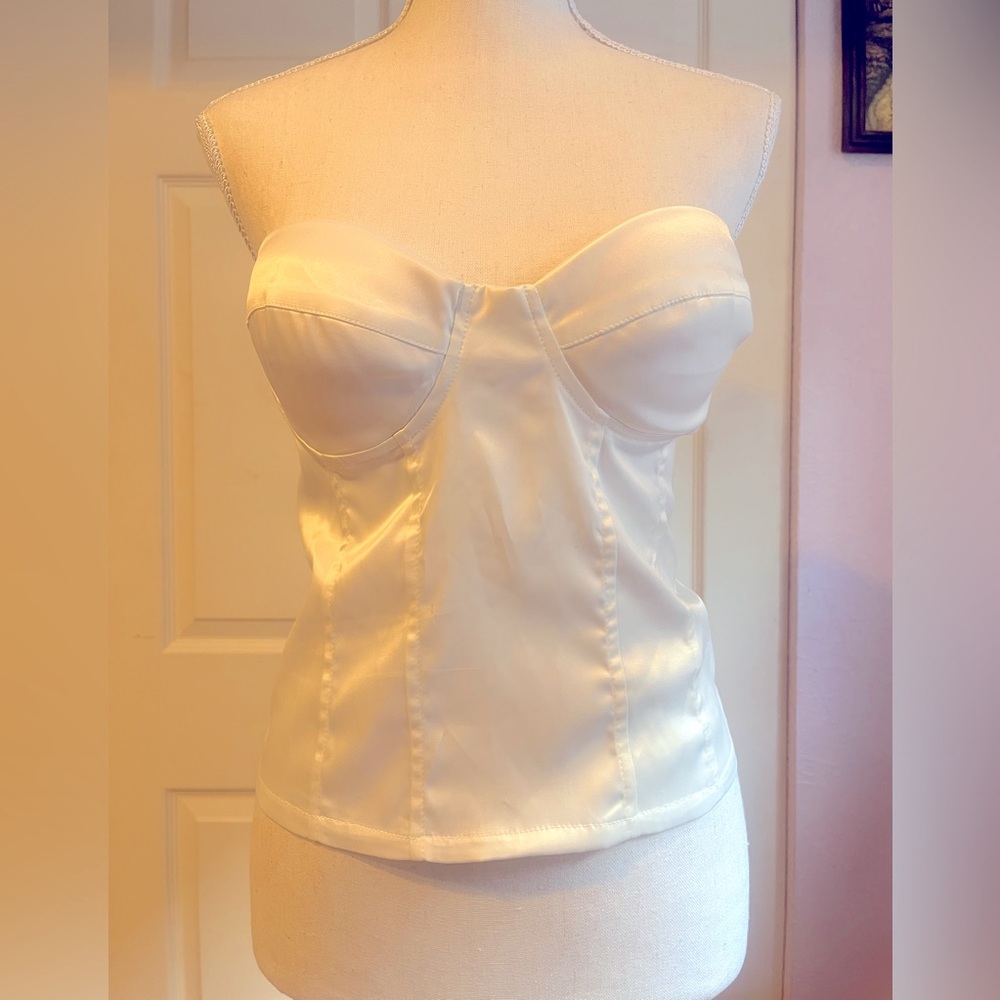White Satin Corset